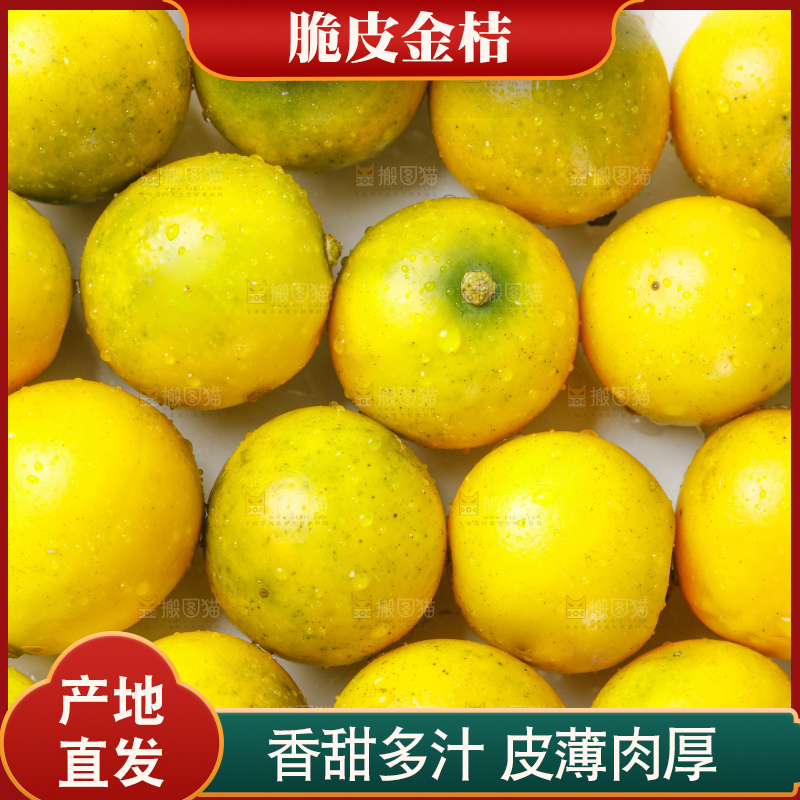 白底上的广西脆皮金桔