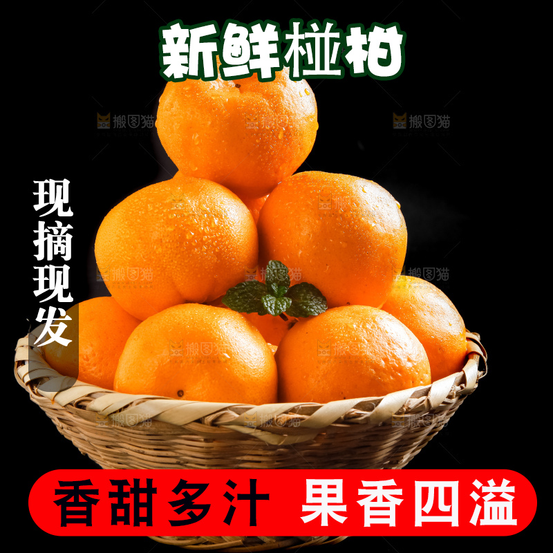 篮子里装着云南椪柑