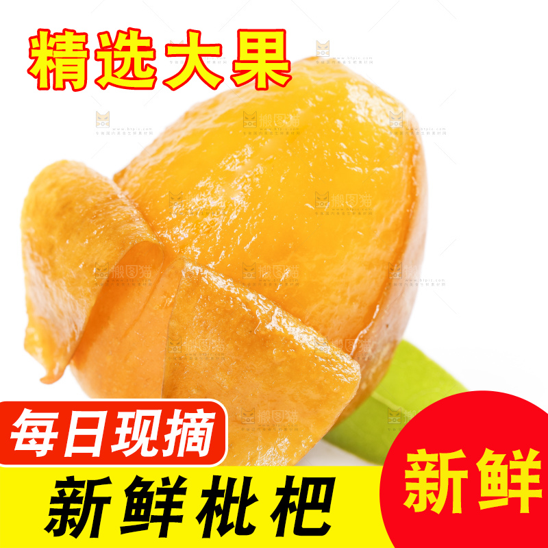 白底上的米易枇杷