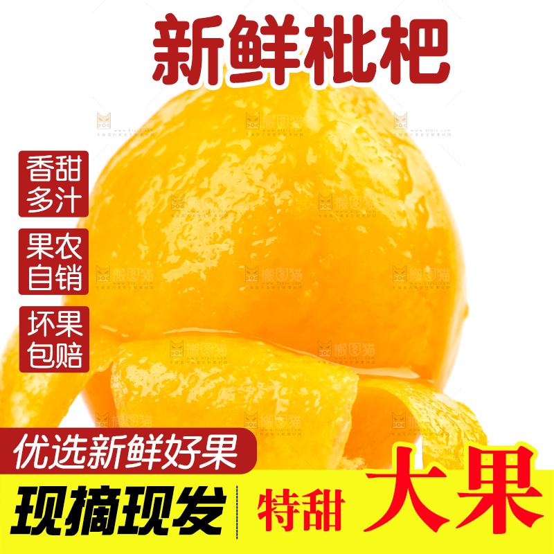 白底上放着攀枝花米易枇杷