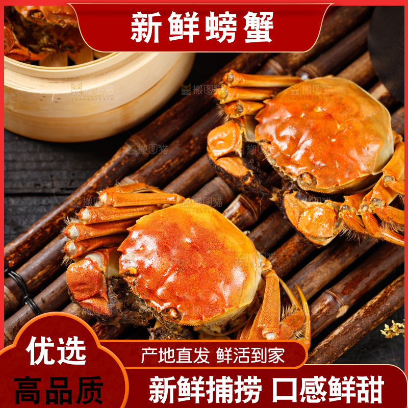 深底上的大闸蟹