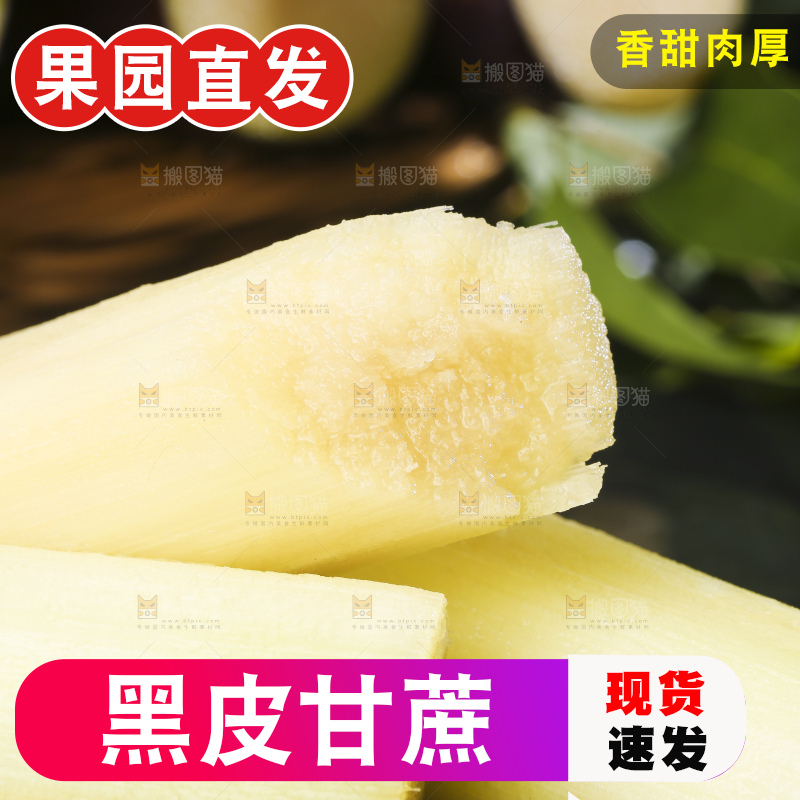 黑石板上的甜甘蔗
