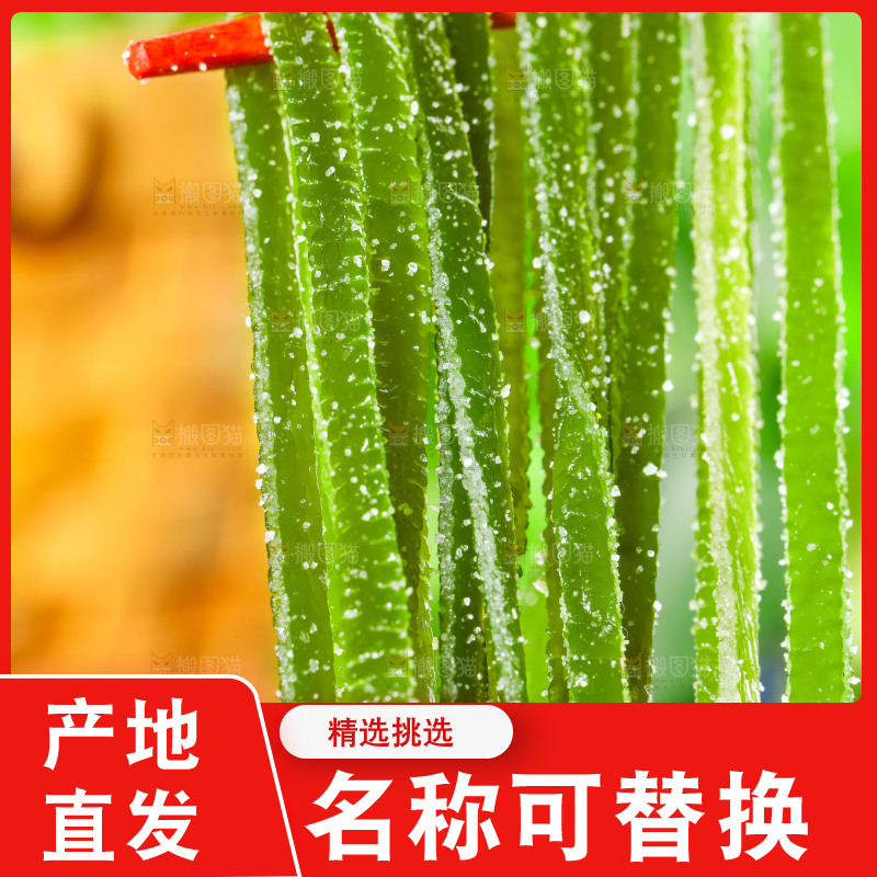 筷子上夹着海带