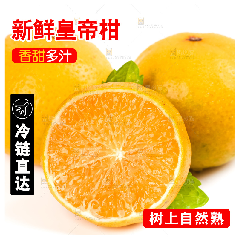 白底上的皇帝柑