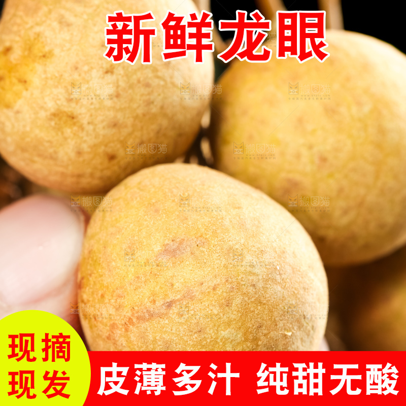 手里拿着新鲜龙眼