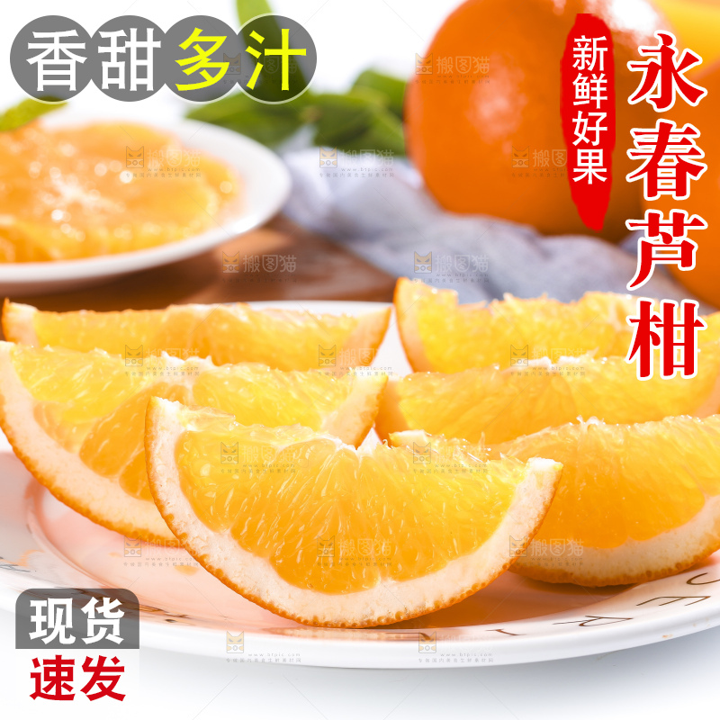 白底上的芦柑