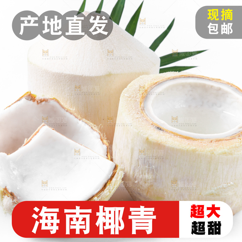 白底上的香水椰青