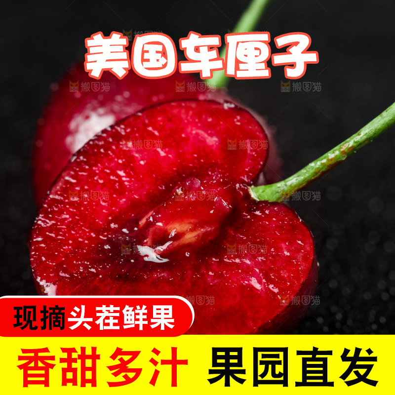 深底上的新鲜车厘子