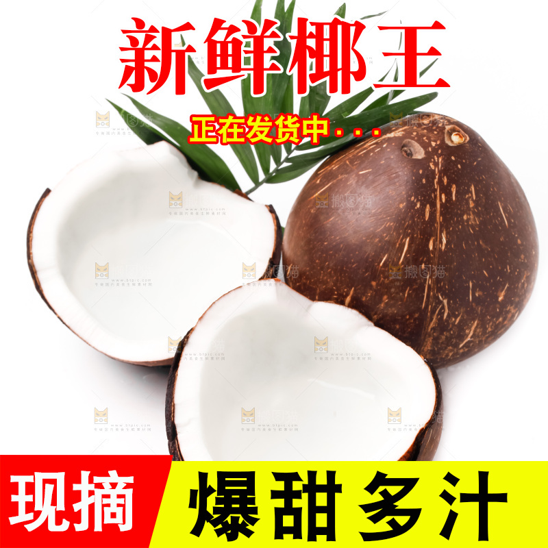 白底上放着椰王