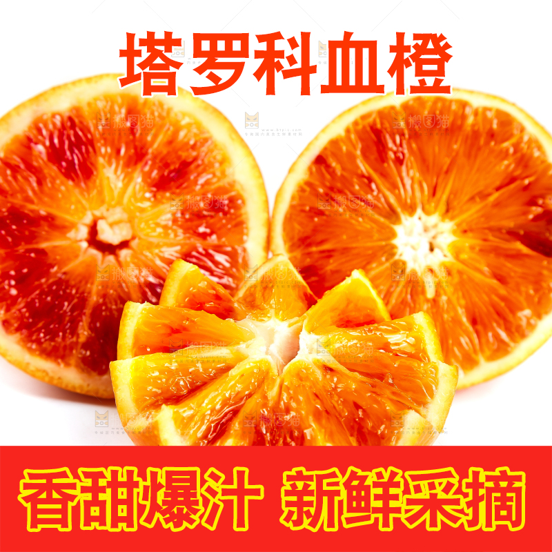 白底上的玫瑰血橙