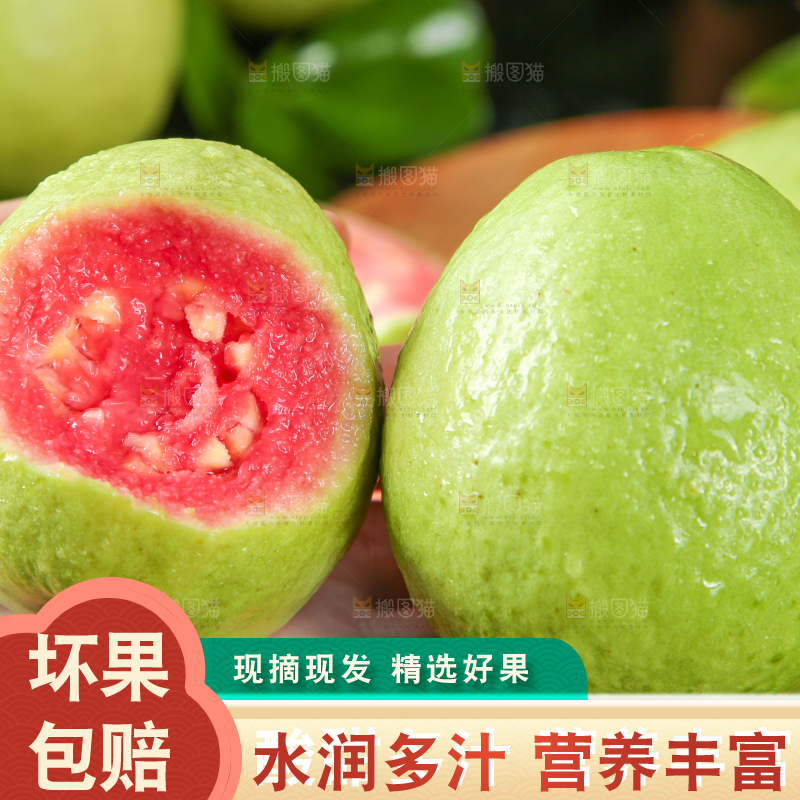 手里拿着红心番石榴
