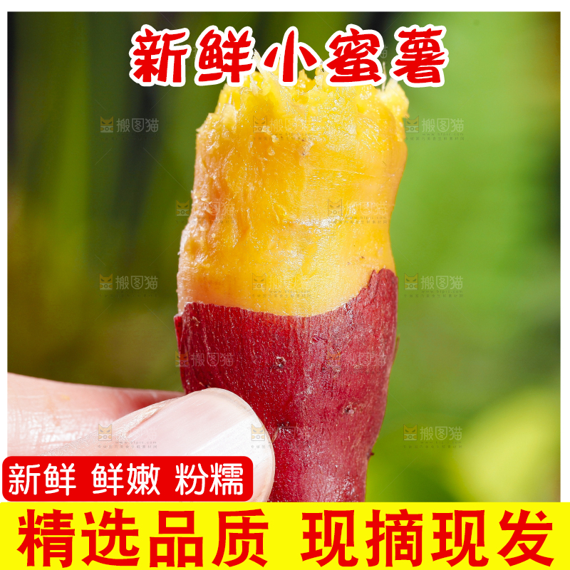手里拿着小红薯