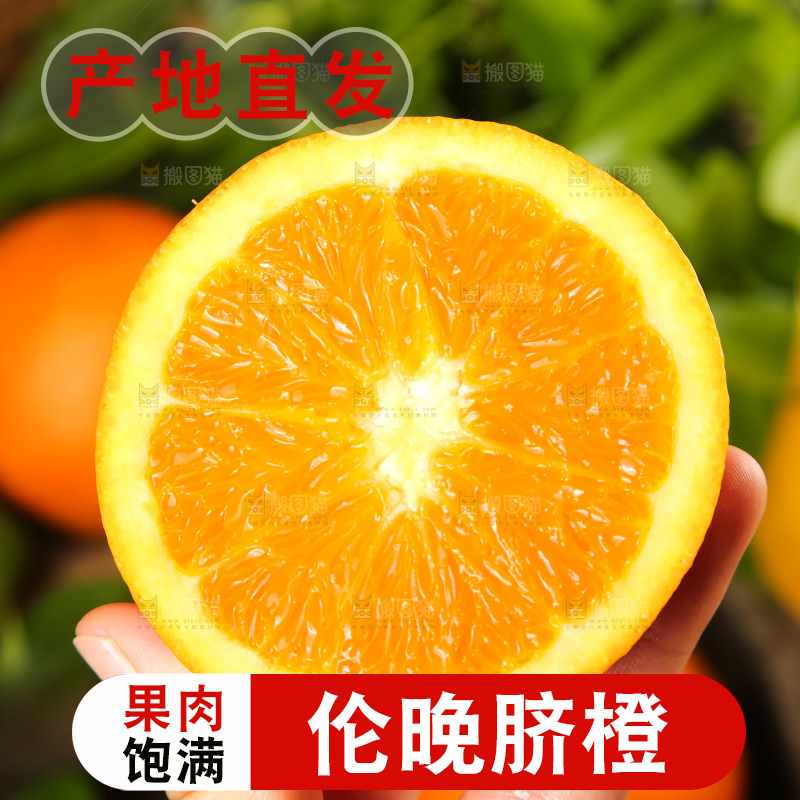 手里拿着橙子