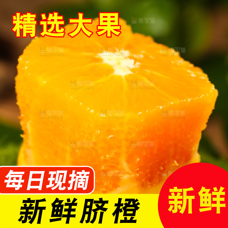 绿地上放着脐橙