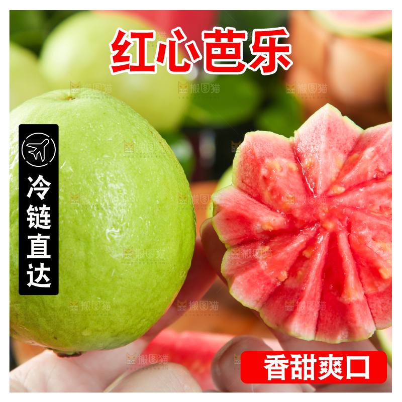 手里拿着红心番石榴