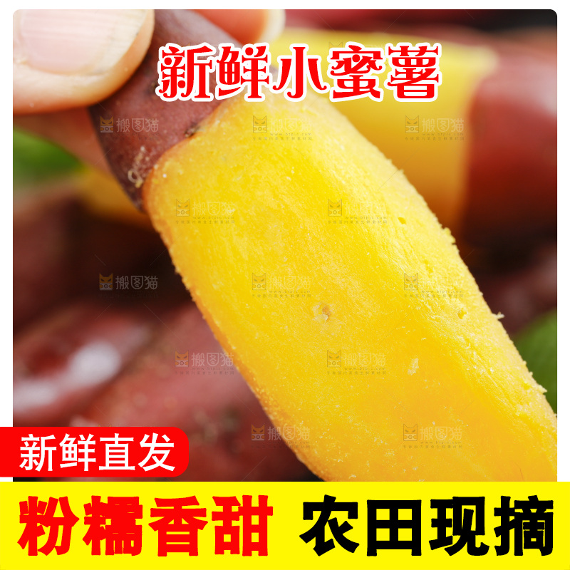 手里拿着小红薯