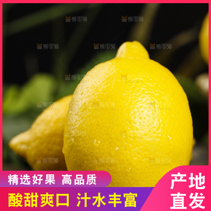 黑底上放着安岳柠檬