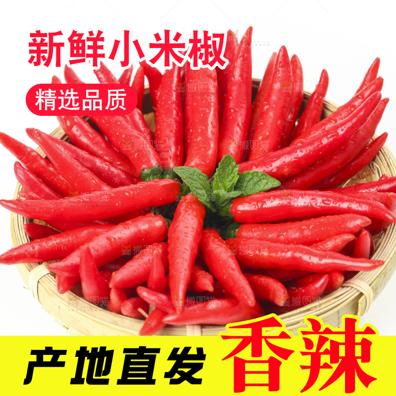 篮子里装着小尖椒