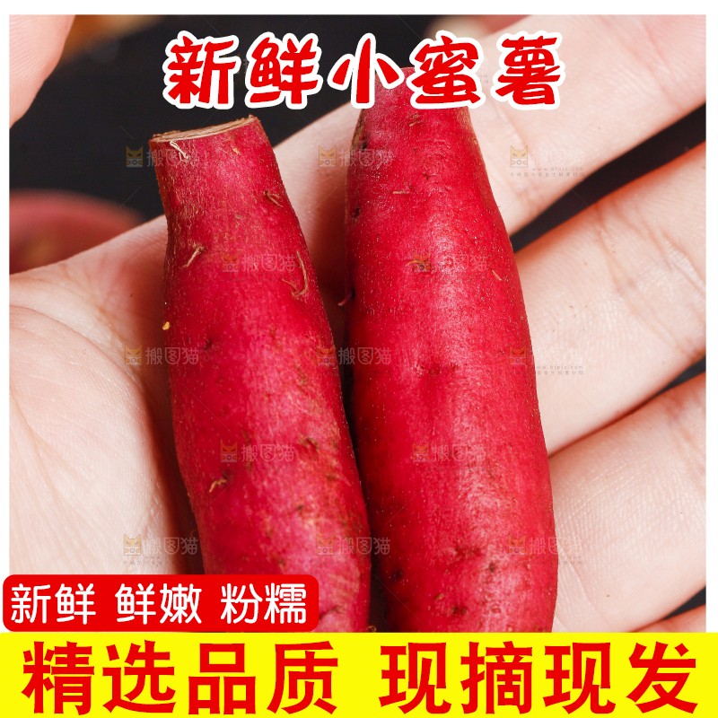 手里拿着小红薯