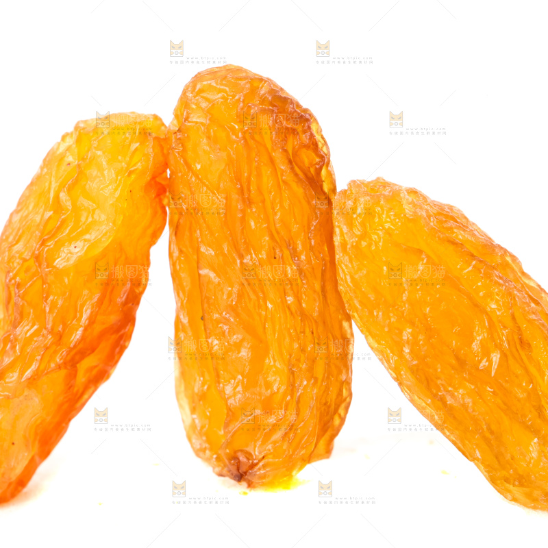 白底上放着树上黄葡萄干