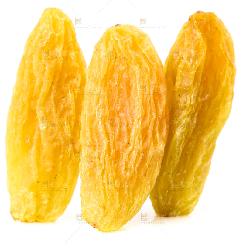 白底上摆放着绿葡萄干
