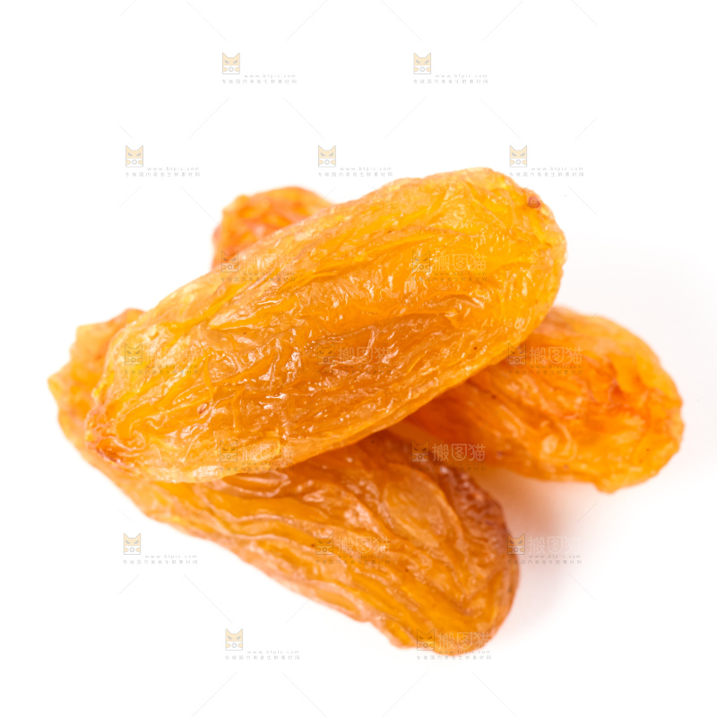 白底上放着树上黄葡萄干