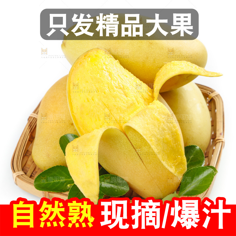 篮子里装着高乐蜜芒果
