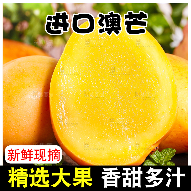 黑底上摆放着澳芒