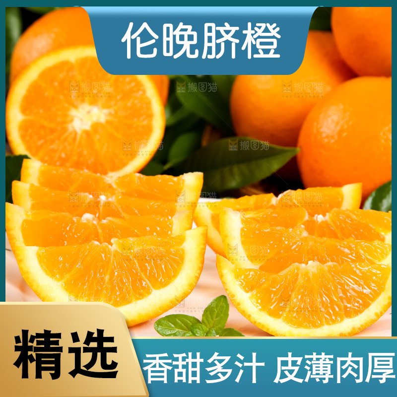 盘子里装着伦晚橙