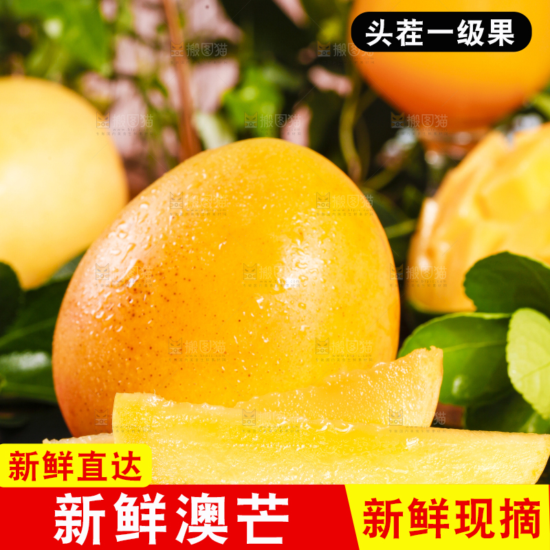 黑底上放着进口澳芒