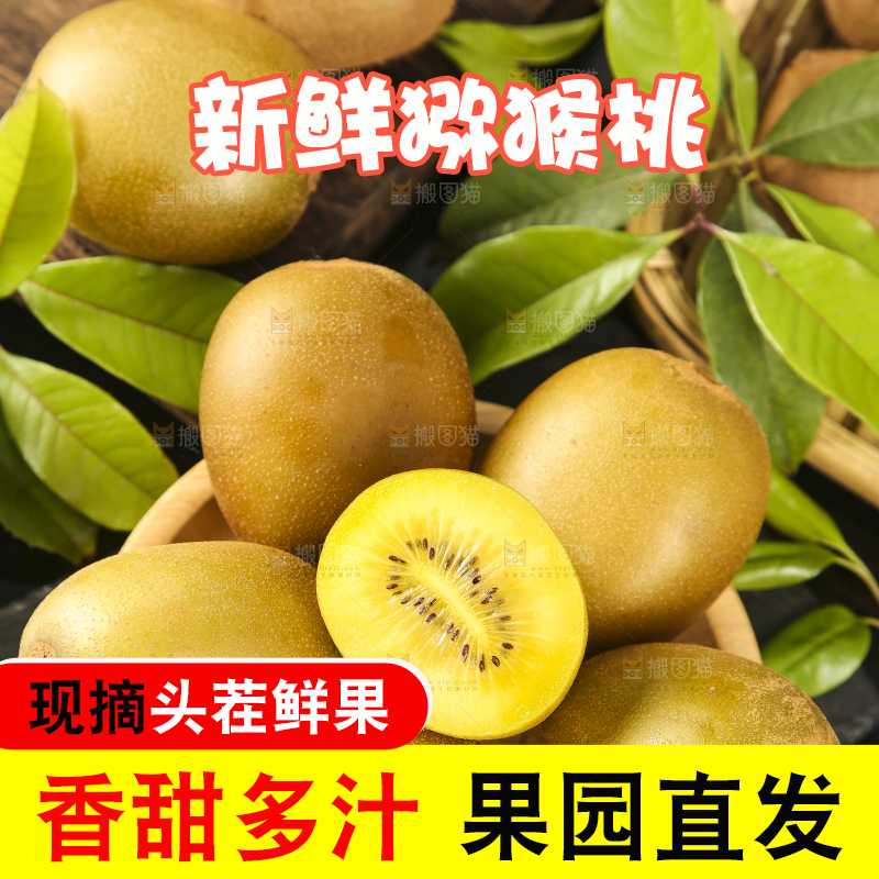 碟子里装着黄心奇异果