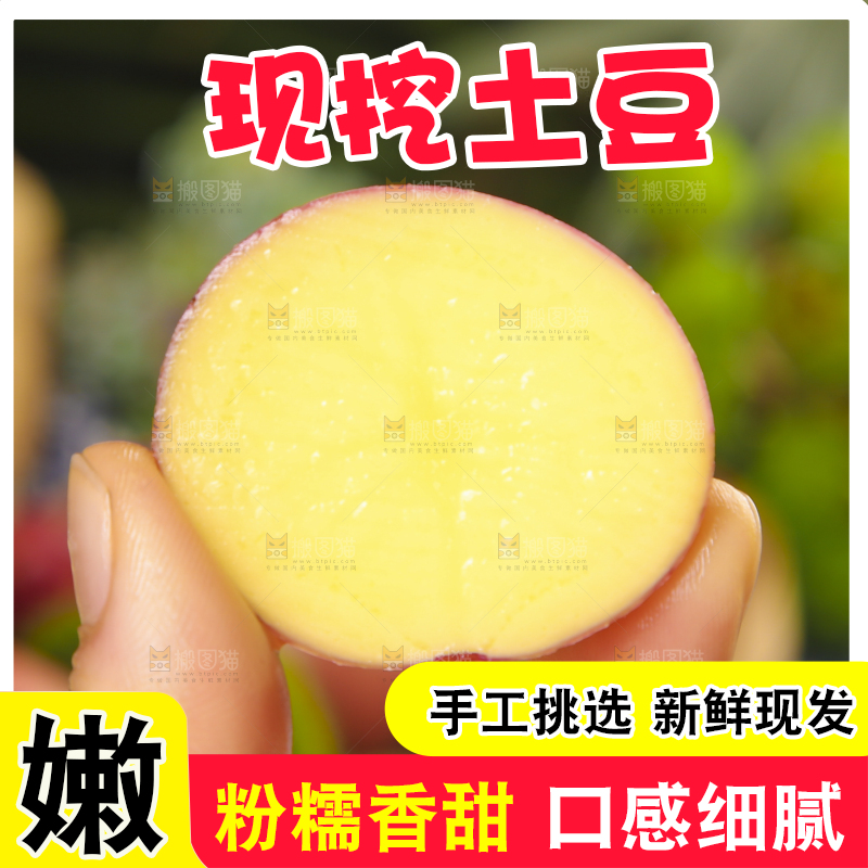 手里拿着红土豆