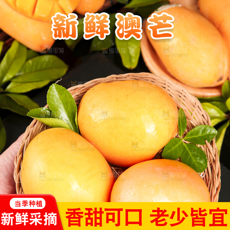 手里拿着一篮澳芒