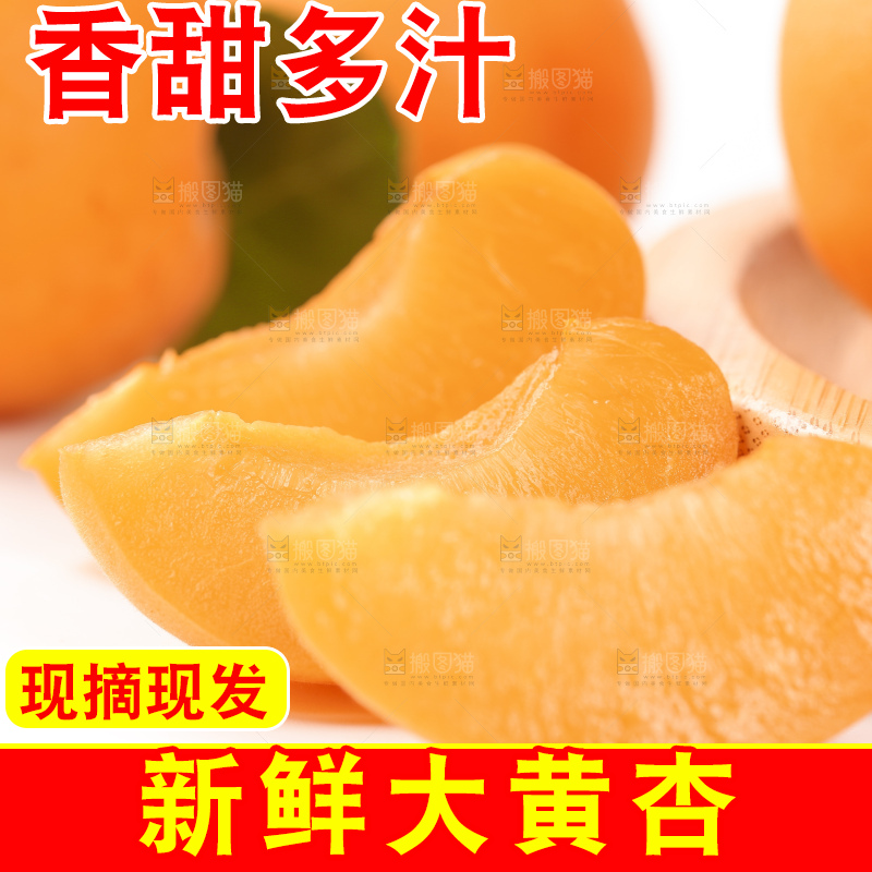 白底上摆放着秦岭头茬大黄杏