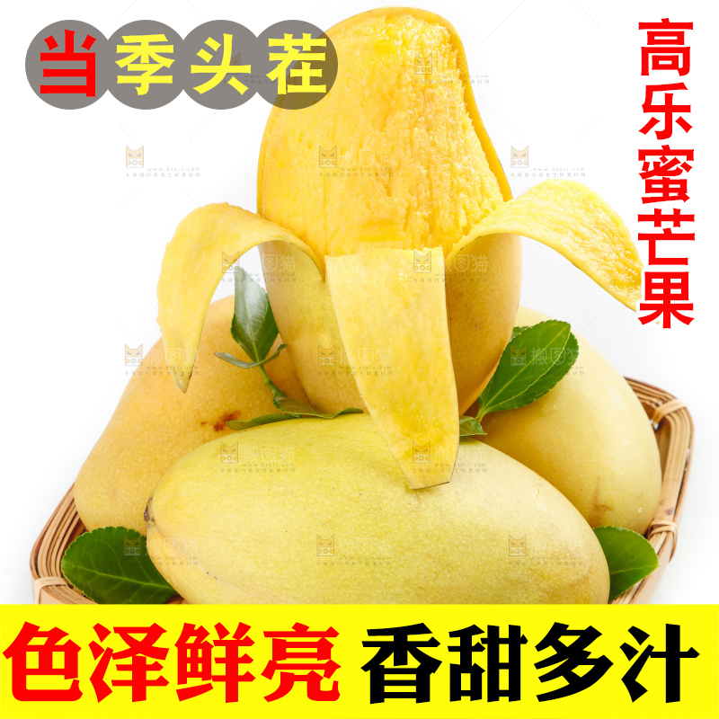 篮子里装着高乐蜜芒果