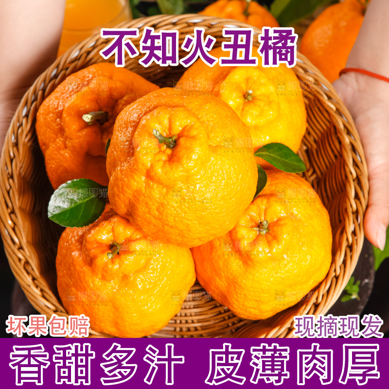 手里拿着一篮丑橘