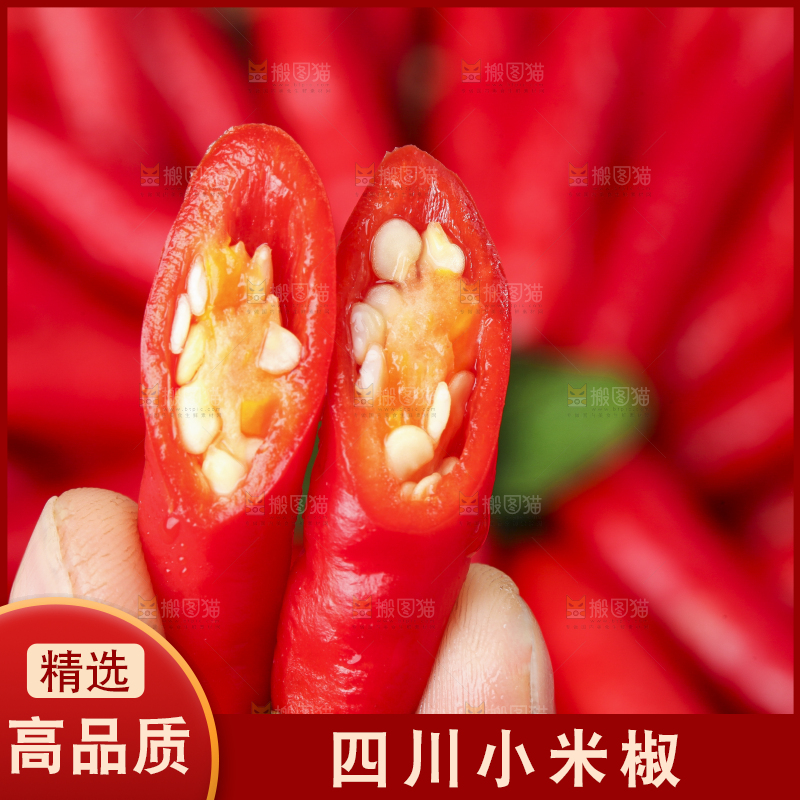 手里拿着小尖椒