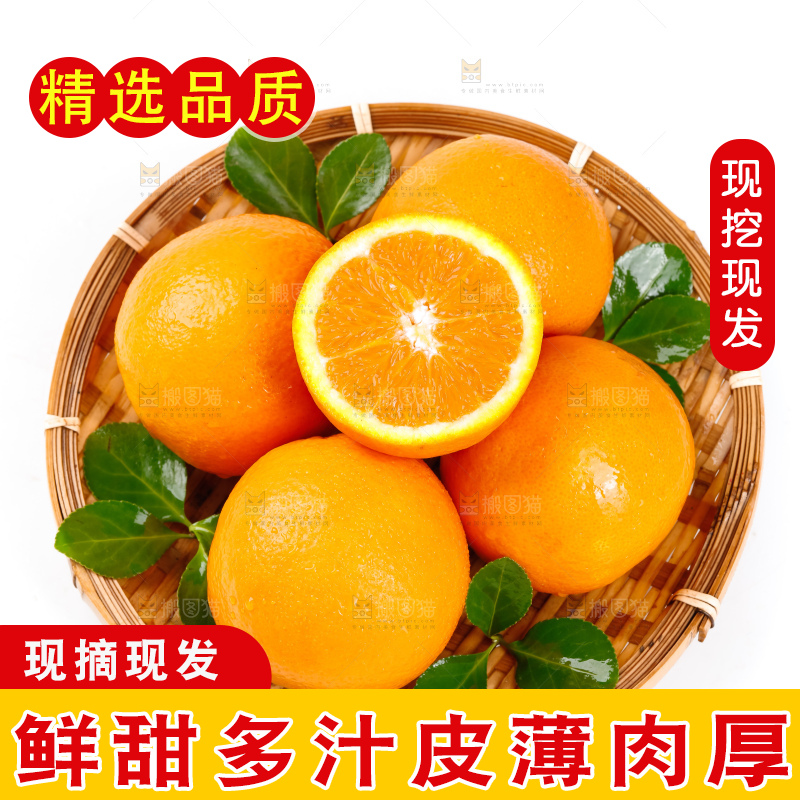 篮子里装着橙子