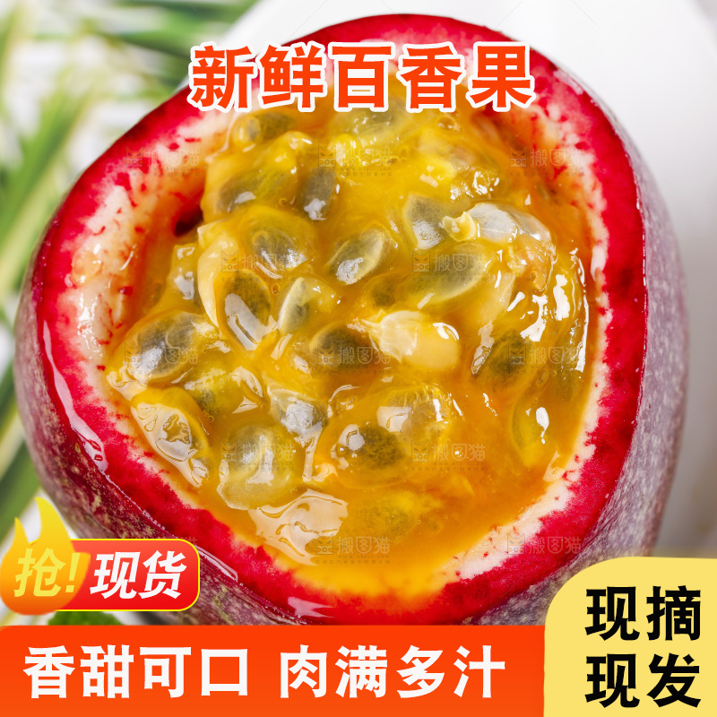 白底上摆放着西番莲