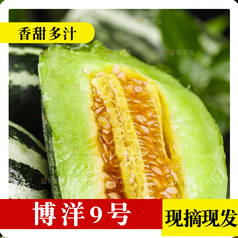 盘子里装着博洋香瓜
