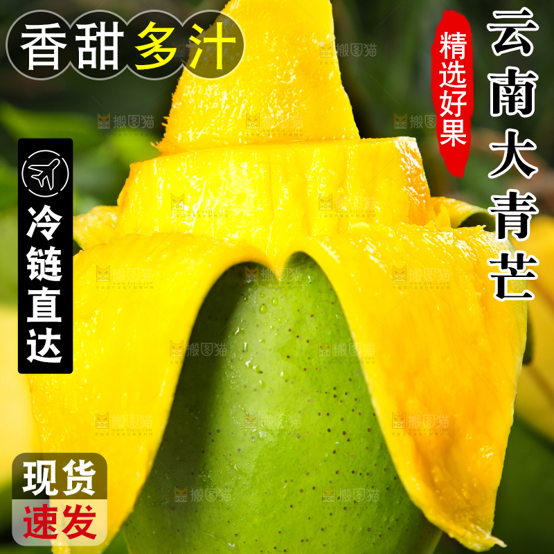 手里拿着青芒果