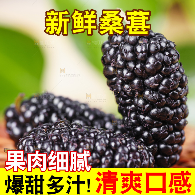 编织垫上摆放着桑葚子