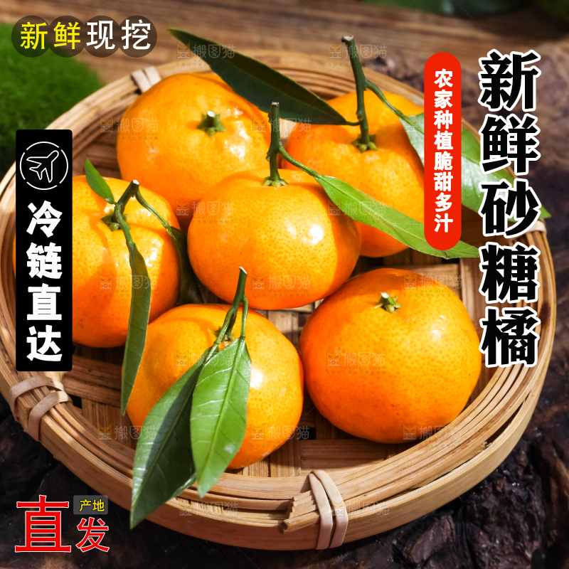 篮子里装着砂糖橘