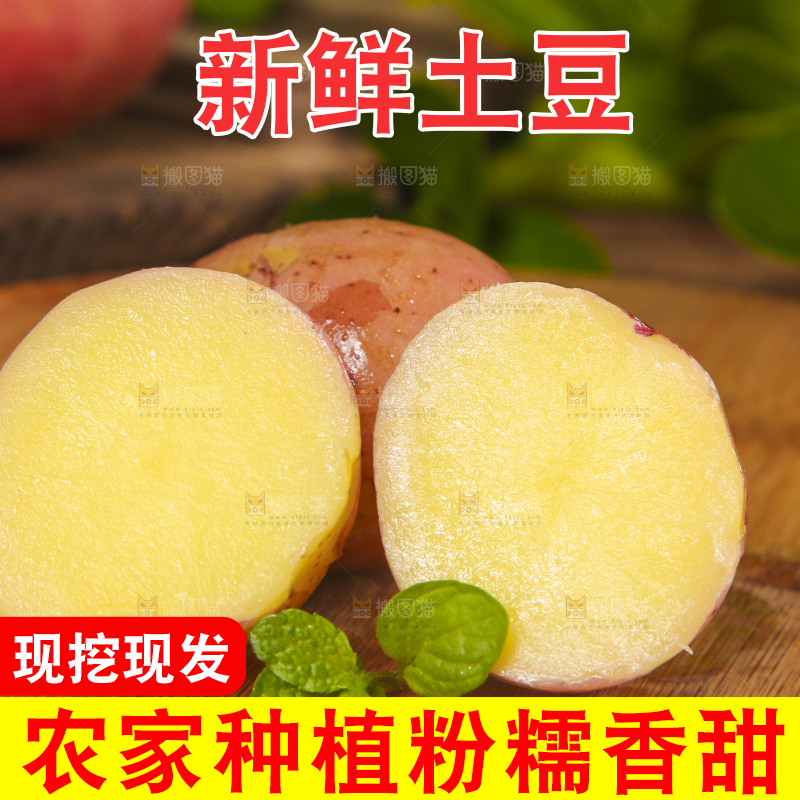 木底上放着红皮洋芋