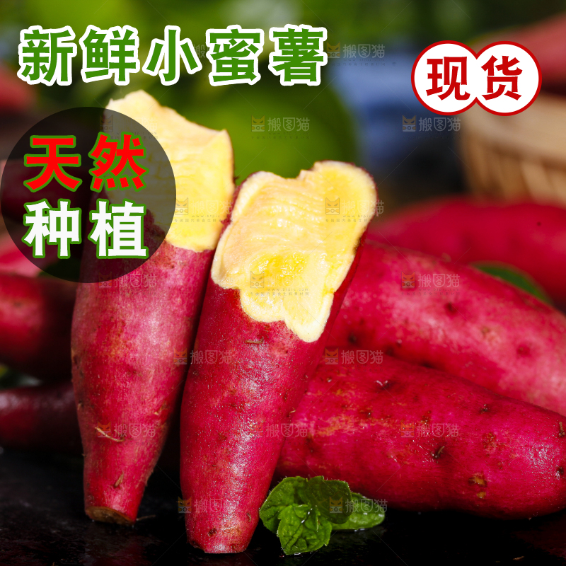 深底上摆放着小红薯