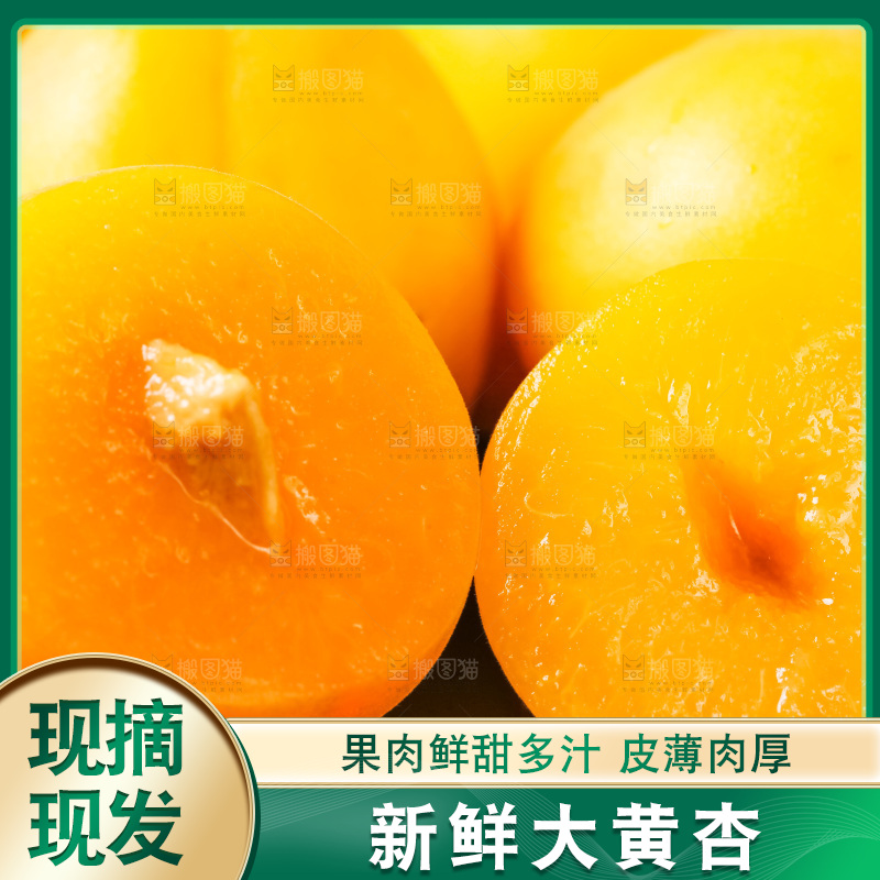 黑底上摆放着新鲜麦黄杏