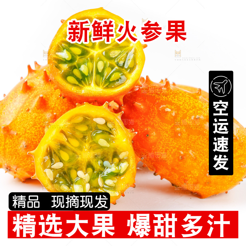 白底上放着刺角瓜