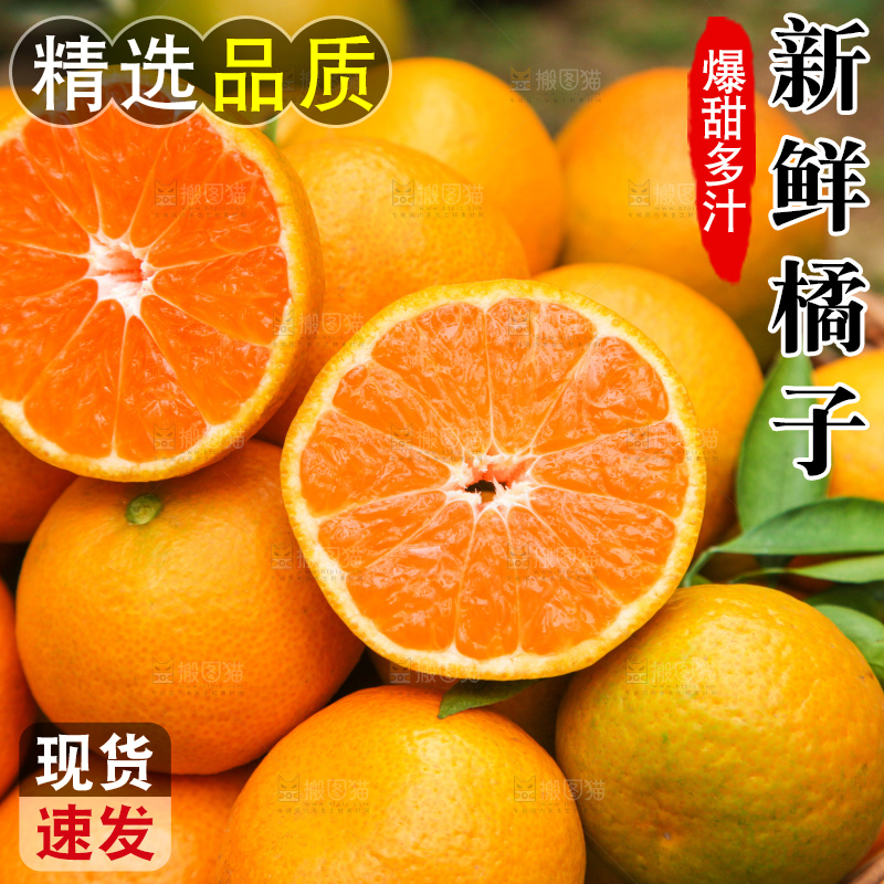 篮子里装着橘子