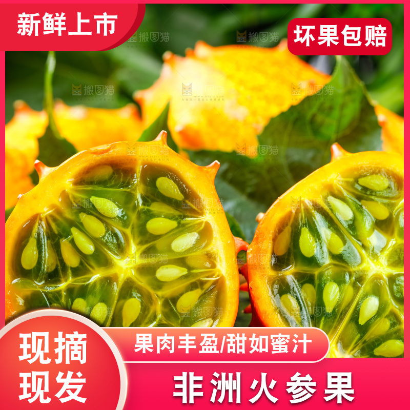 黑石板上放着刺角瓜