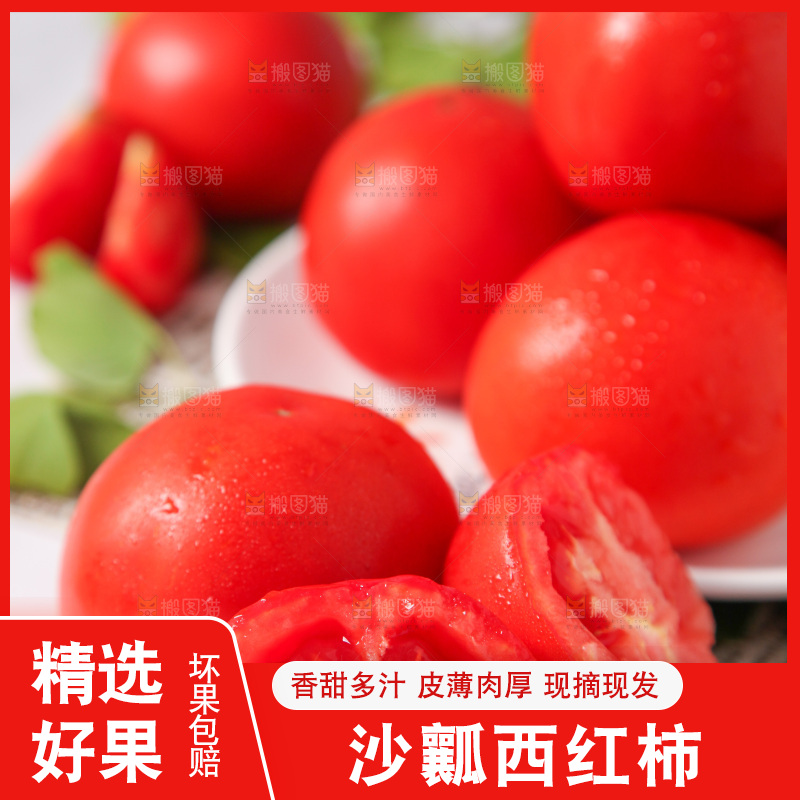 浅底上摆放着沙瓤西红柿